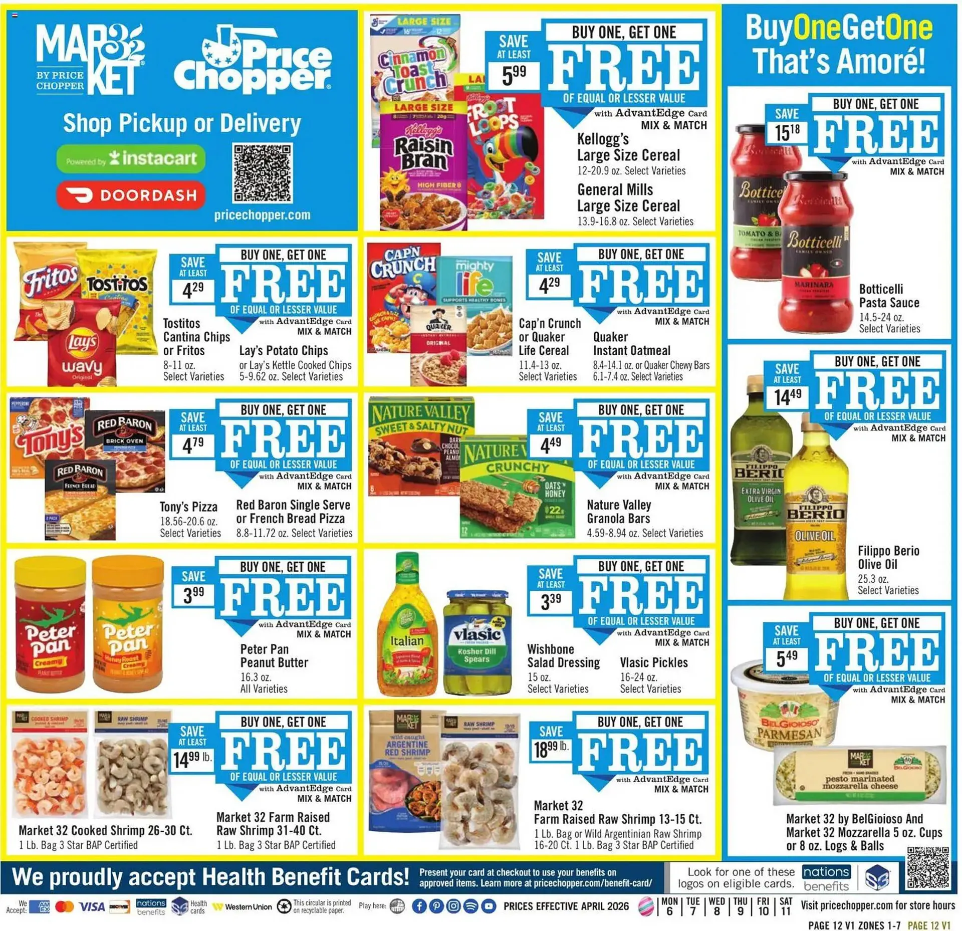 Weekly promotion Price Chopper weekly ad spanning from April 5 to April 11 2026 - Page 12 for Catalogue 365