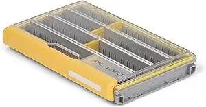 Plano EDGE 3600 Premium Tackle Utility Box, Gray and Yellow with Clear Lid, Rust-Resistant and Waterproof, Customizable Tackle Protection Organization