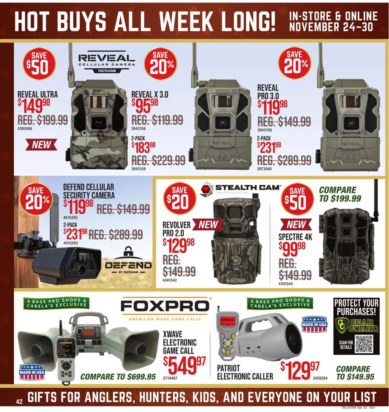 Weekly promotion Cabela's Current weekly ad spanning from November 24 to November 30 2025 - Page 42 for Catalogue 365