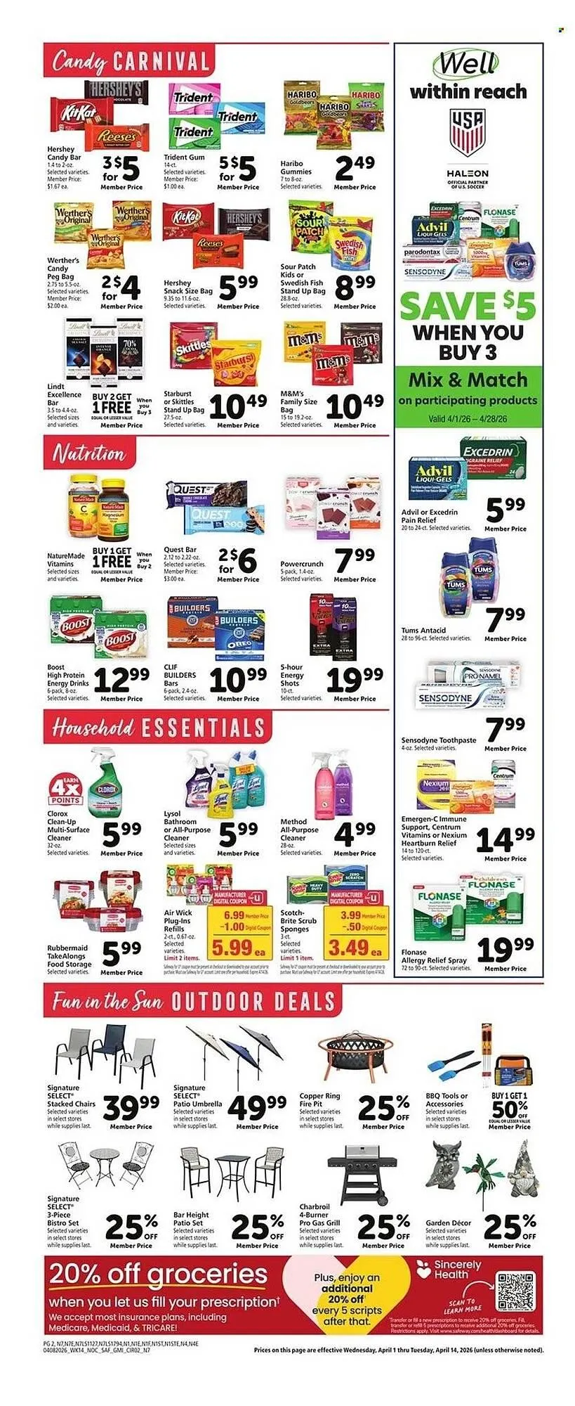 Weekly promotion Safeway weekly ad spanning from April 8 to April 14 2026 - Page 8 for Catalogue 365