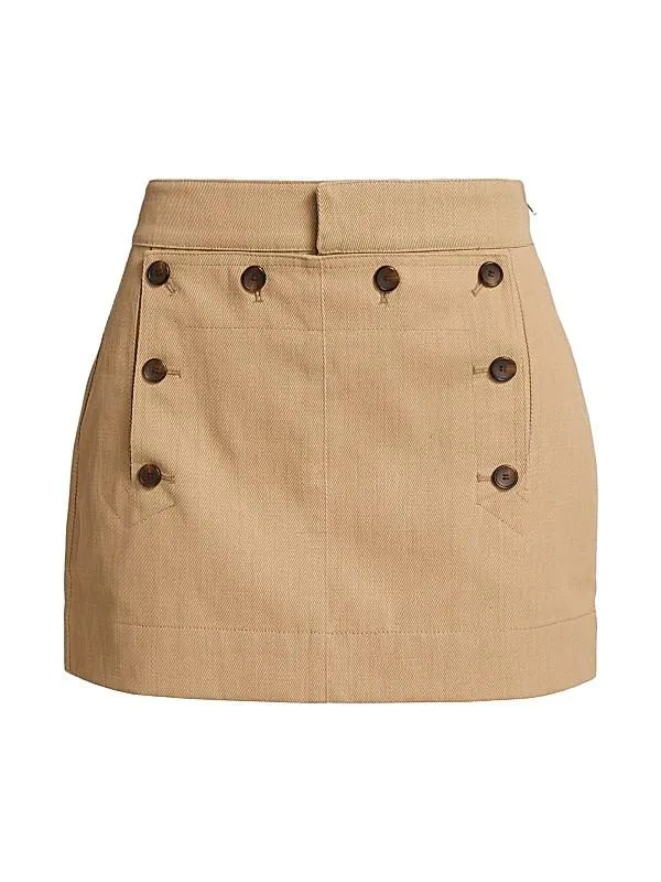 Elli Button-Front Miniskirt