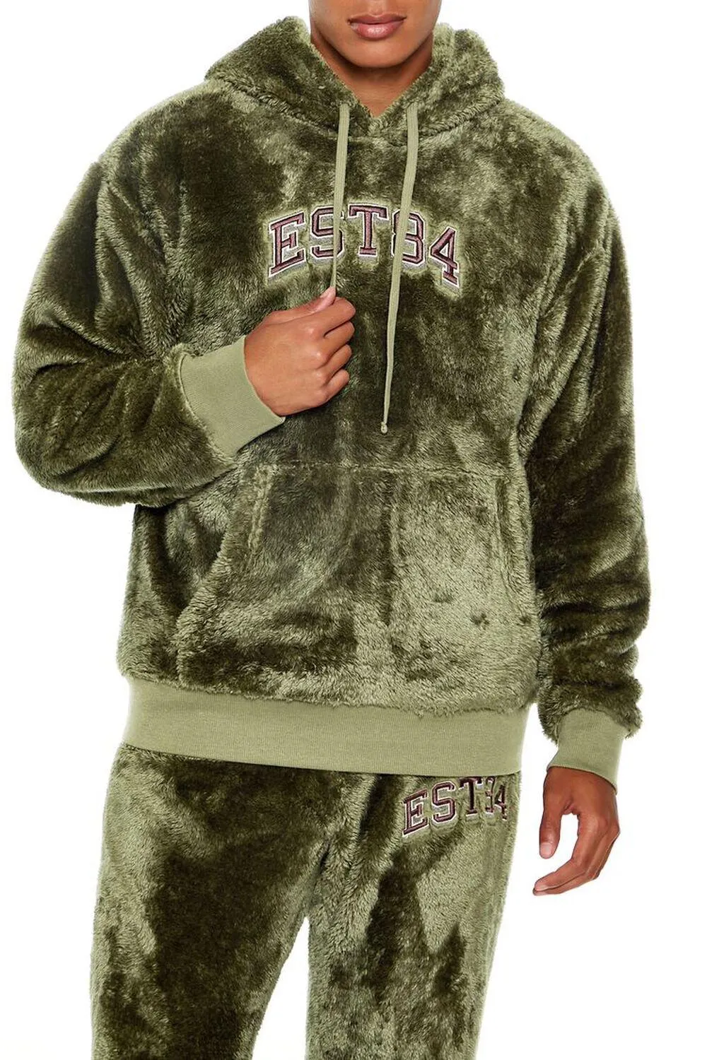 Faux Fur EST84 Patch Hoodie