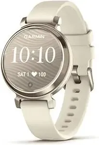 Garmin Lily 2, Small and Stylish Smartwatch, Hidden Display, Patterned Lens, Up to 5 Days Battery Life, Coconut