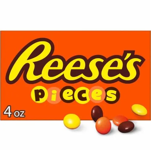 REESE'S PIECES Peanut Butter in a Crunchy Shell Candy Box