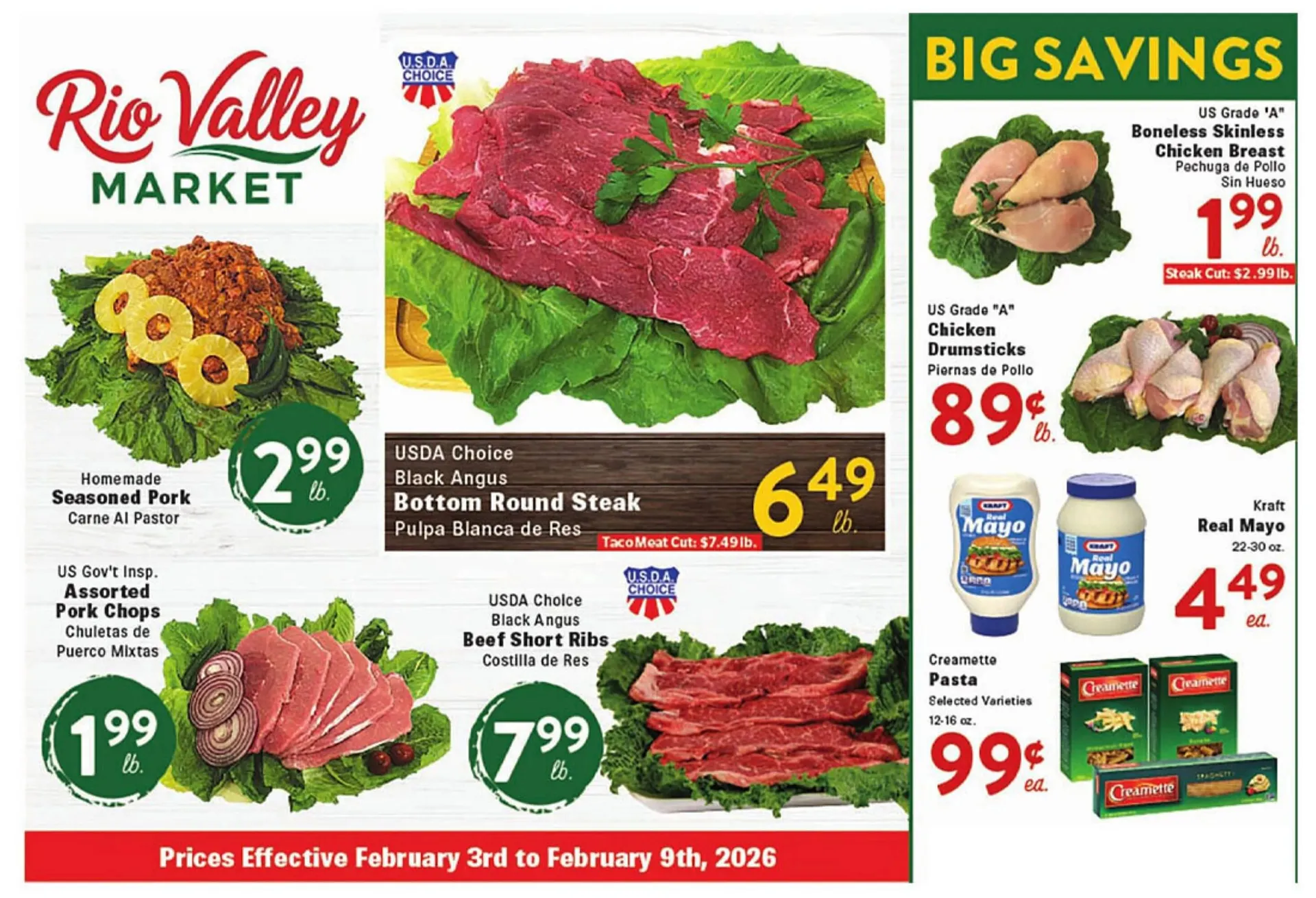 Catálogo de Rio Valley Market weekly ad 3 de febrero al 9 de febrero 2027 - Página 1