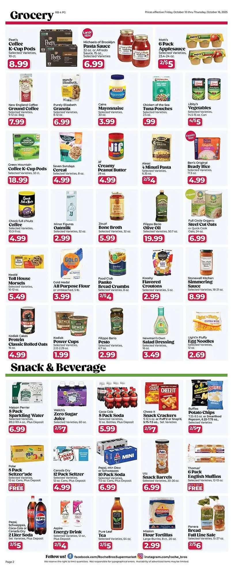 Weekly ad Roche Bros weekly ad from October 10 to October 16 2025 - Page 2