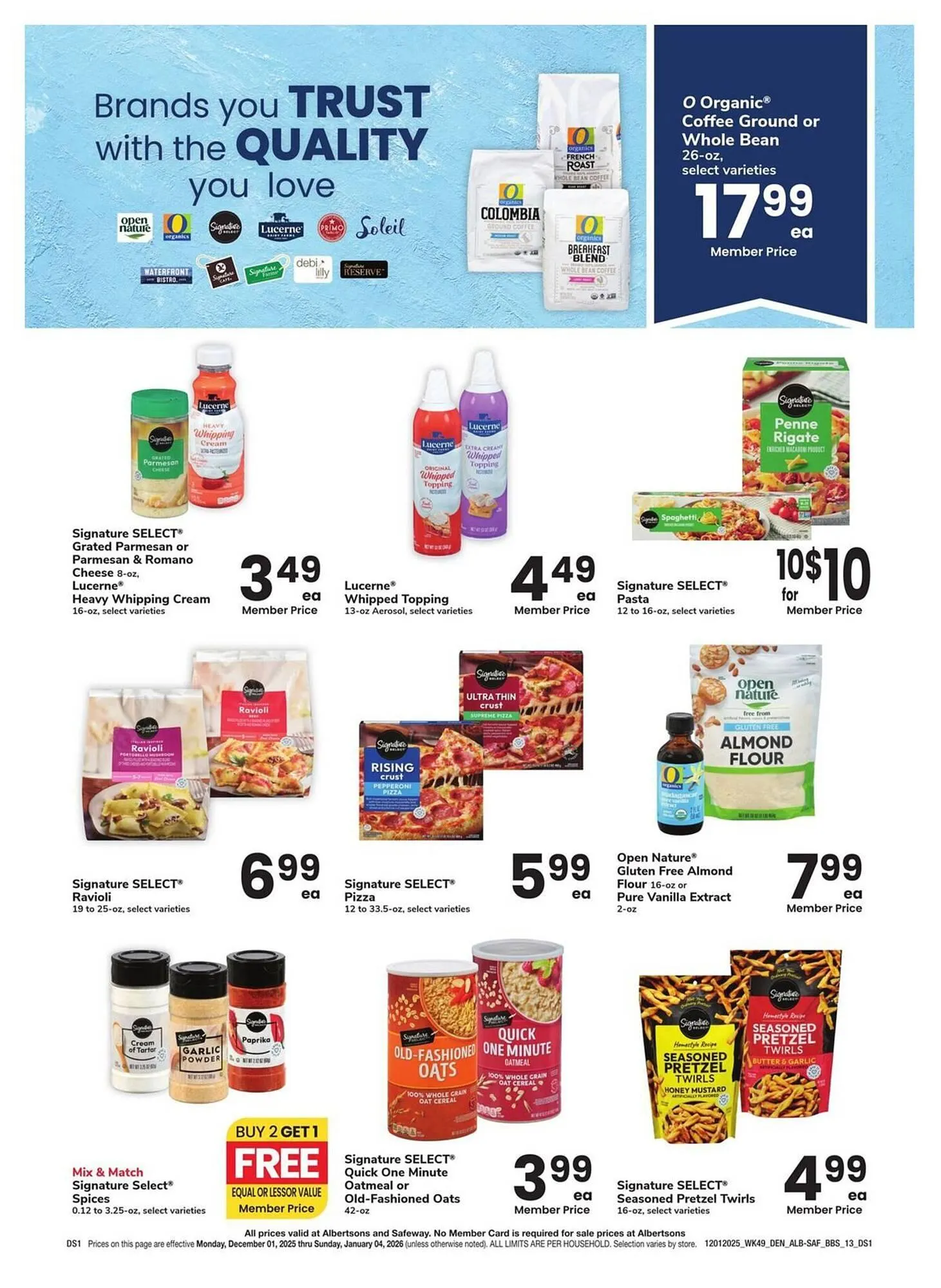 Weekly promotion Albertsons weekly ad spanning from December 1 to January 4 2026 - Page 13 for Catalogue 365