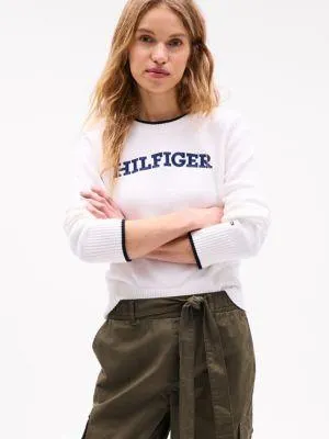Embroidered Hilfiger Logo Sweater