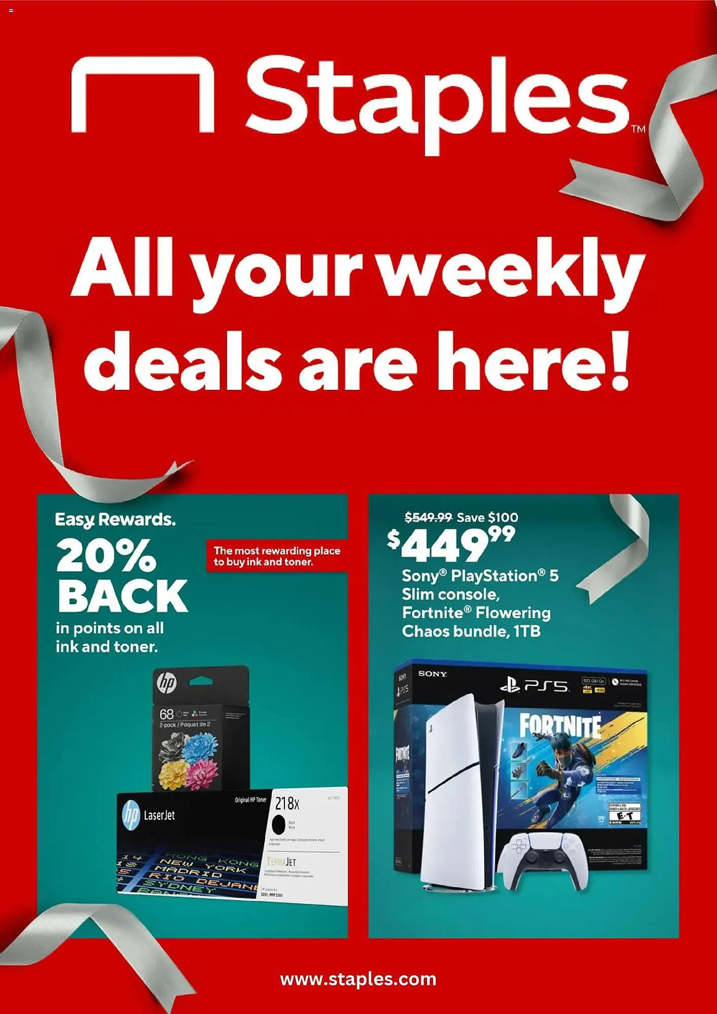 Weekly ad Staples weekly ad from December 21 to December 28 2025 - Page 1