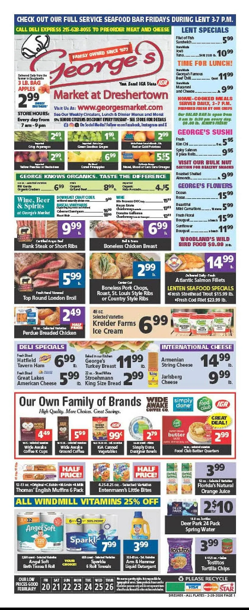 Weekly ad George's Market weekly ad from February 20 to February 26 2026 - Page 1
