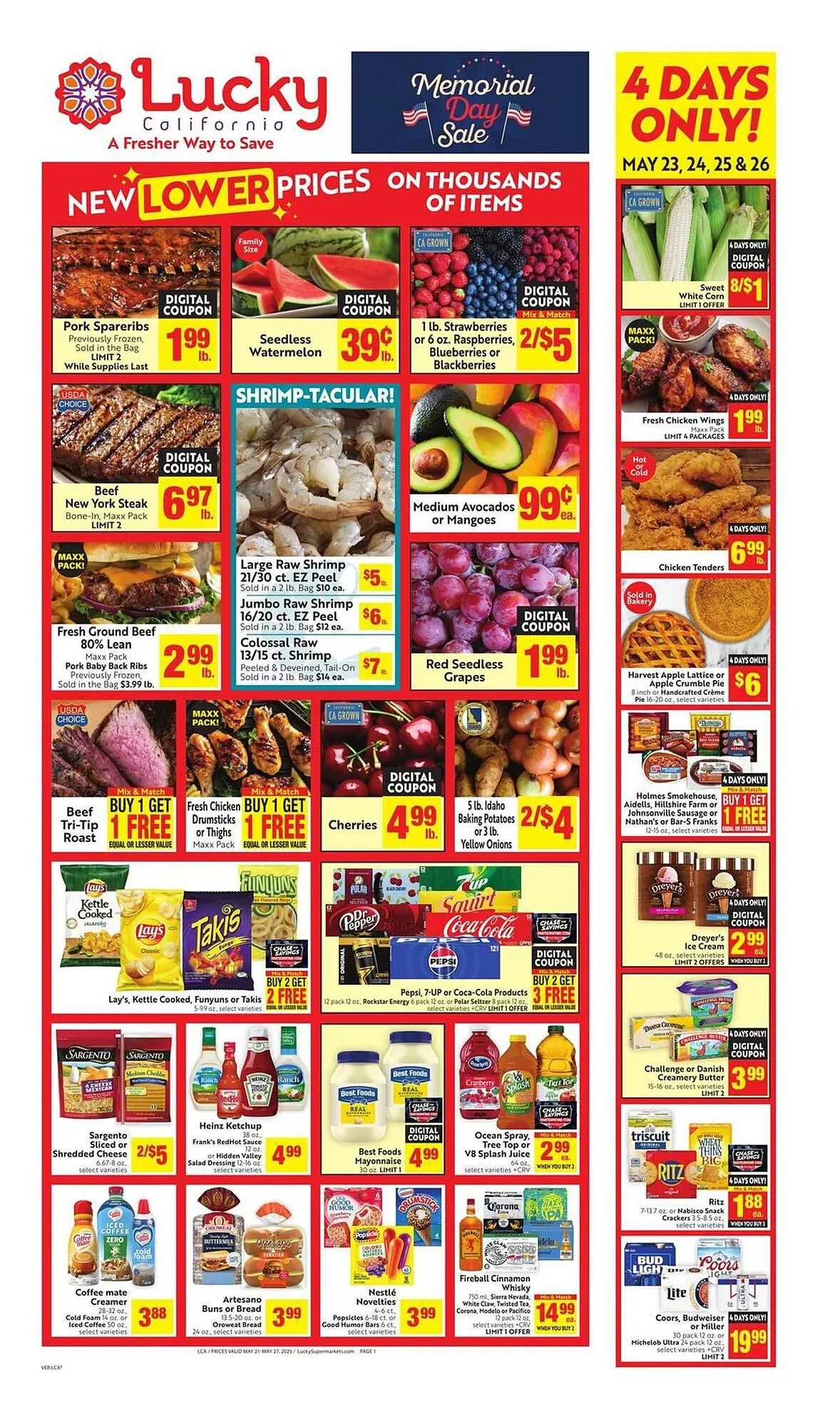 Weekly ad Lucky Supermarkets Weekly Ad from May 23 to May 26 2025 - Page 1