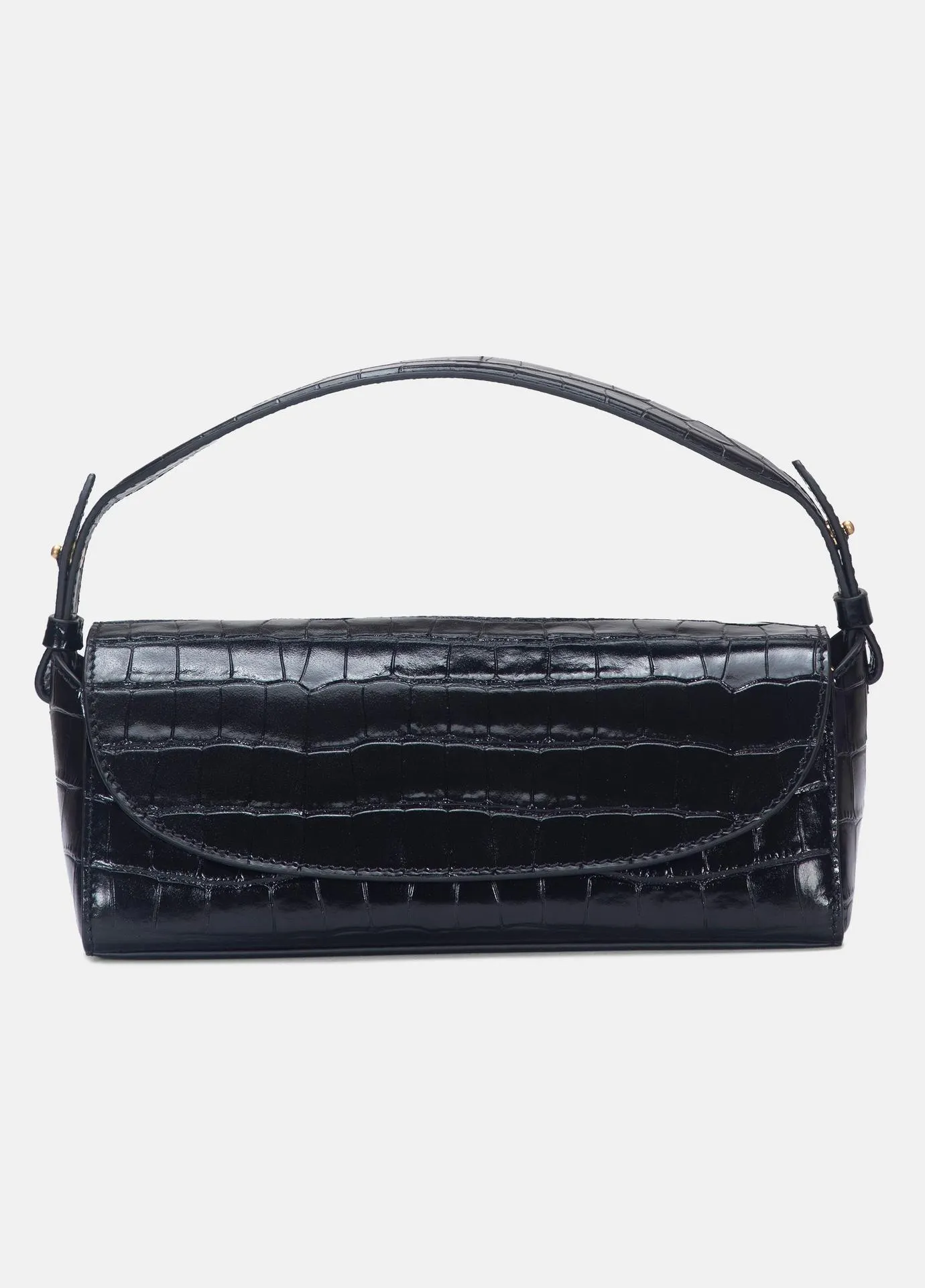 Sabrina Croc-Embossed Leather Mini Top-Handle Bag