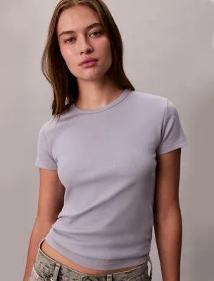 Cotton Contour Rib T-Shirt