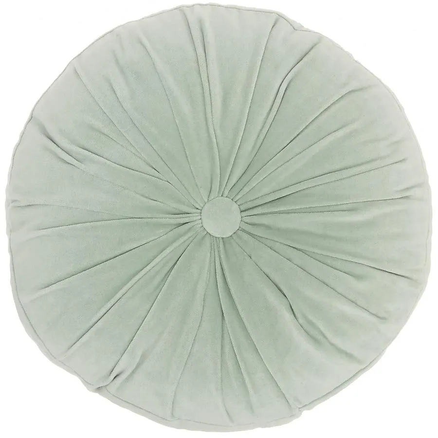 HomeRoots 16-in x 16-in Mint Green Round Indoor Decorative Pillow