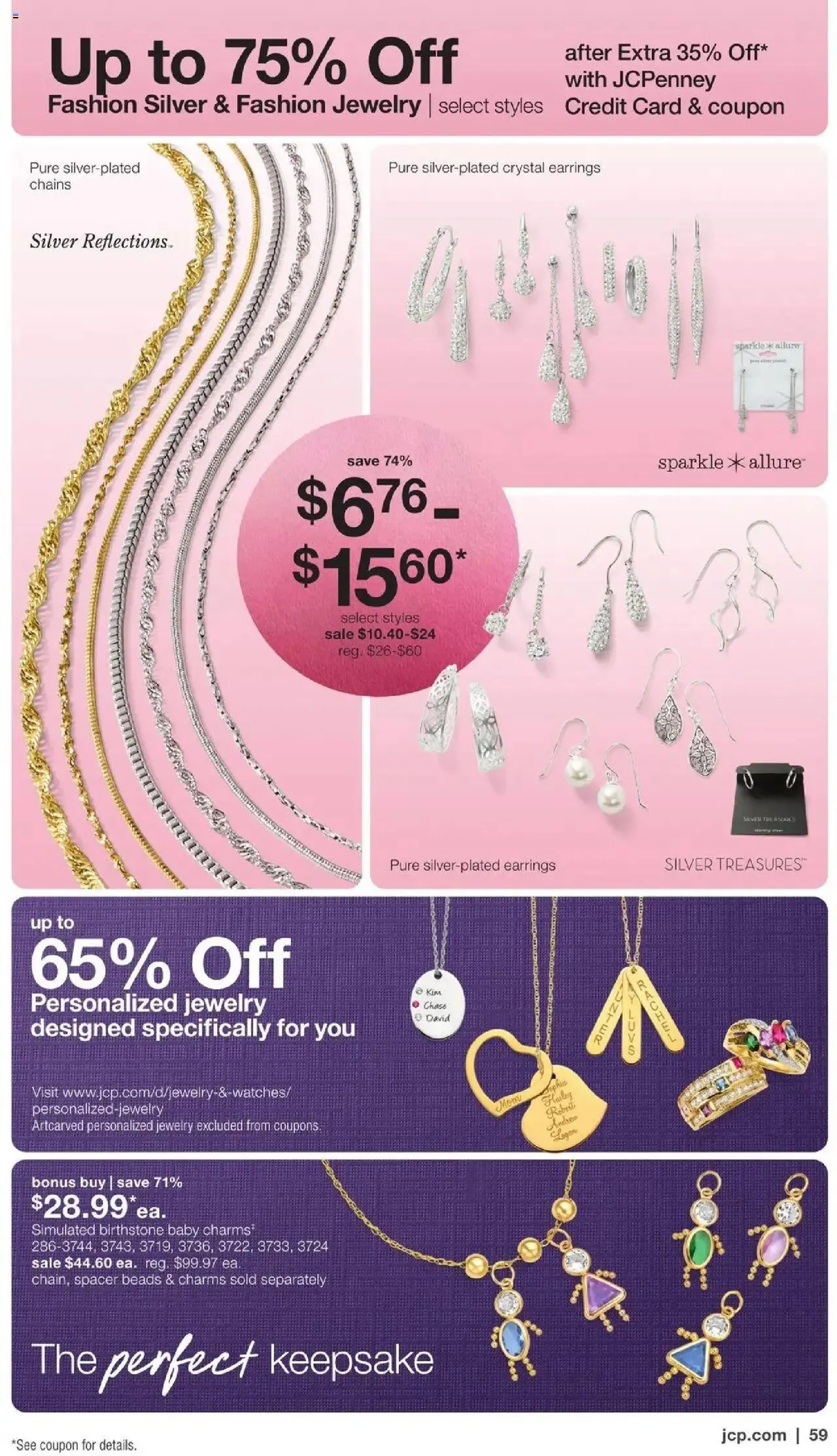 Weekly ad JCPenney Mother’s Day Jewelry Sale from April 10 to May 14 2025 - Page 57