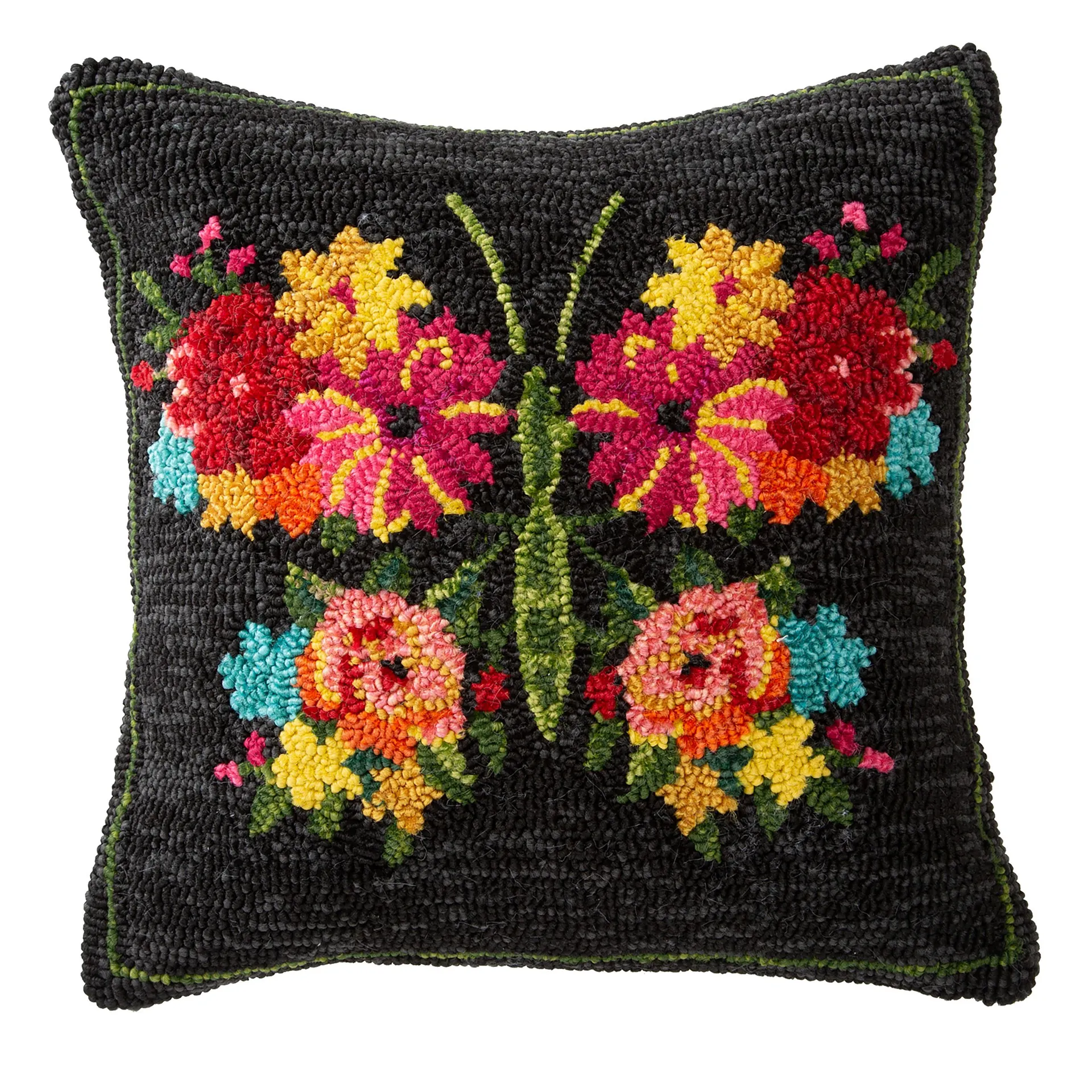 Indoor/Outdoor Fresh Picked Hooked Polypropylene Throw Pillow
