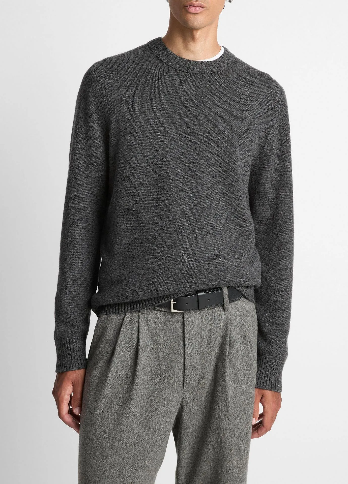 Wool-Cashmere Crew Neck Sweater