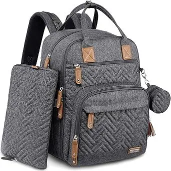 iniuniu Diaper Bag Backpack, 4 in 1 kit Large Unisex Baby Bags for Boys Girls, Waterproof Travel Back Pack with Diaper Pouch