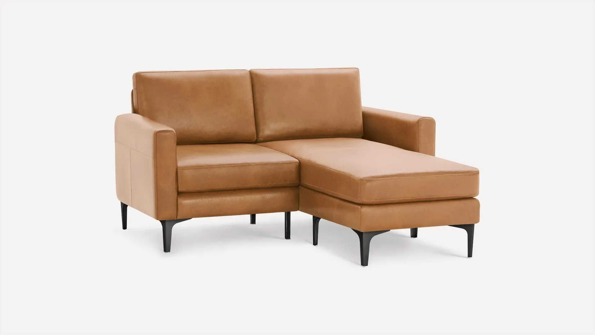 Nomad Plus Leather Loveseat with Chaise