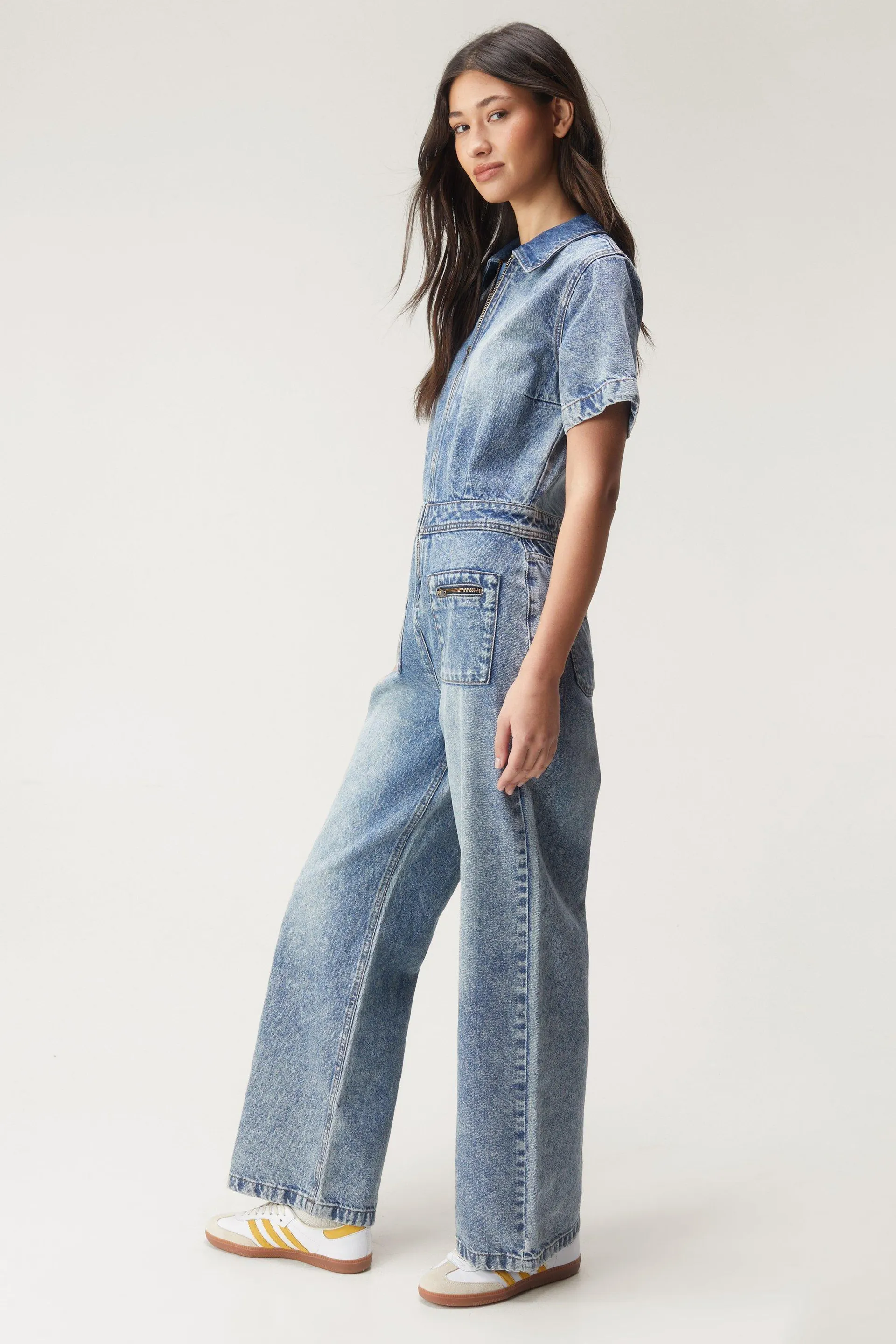 Petite Denim Jumpsuit