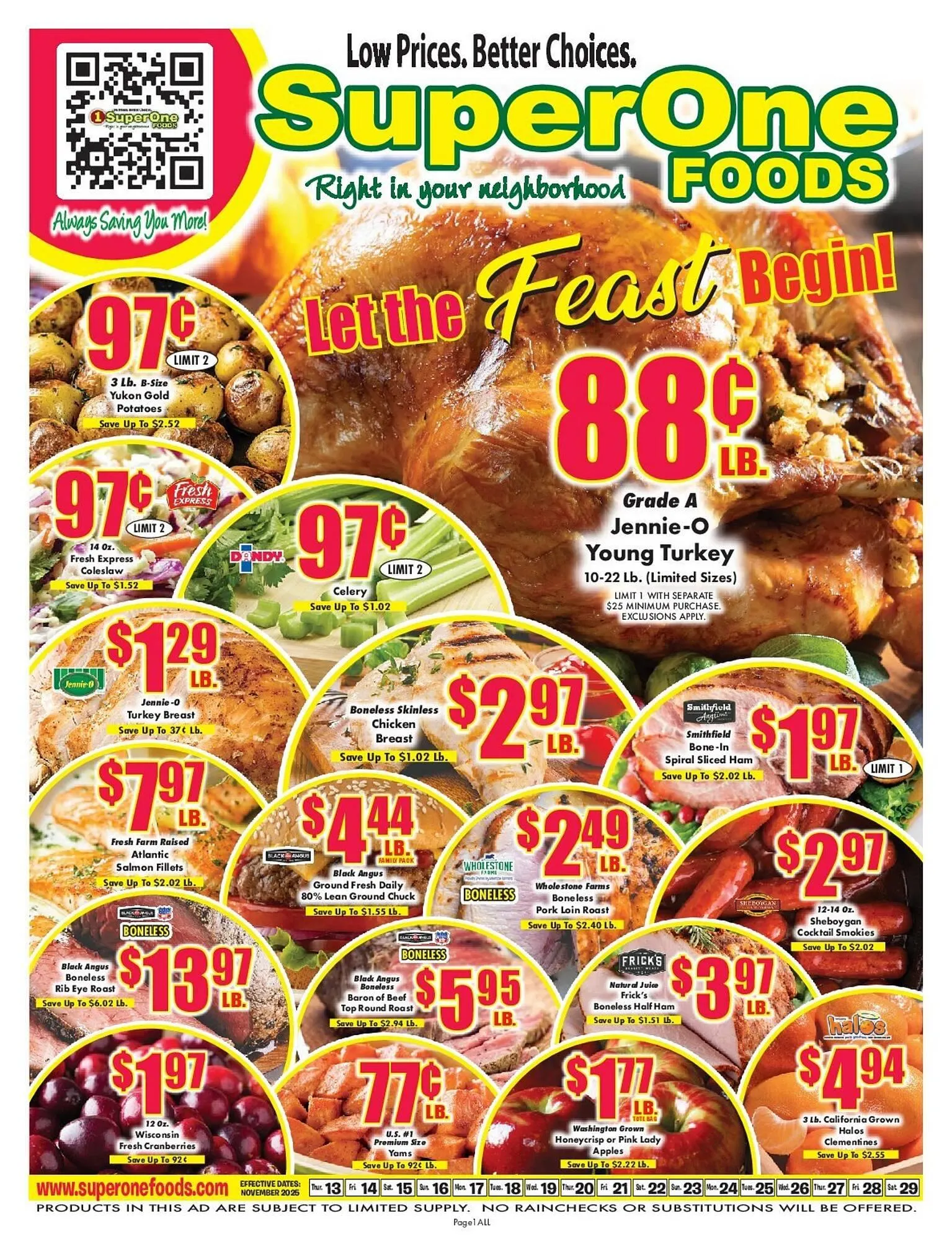 Weekly ad Miners County Market weekly ad from October 30 to November 15 2025 - Page 1