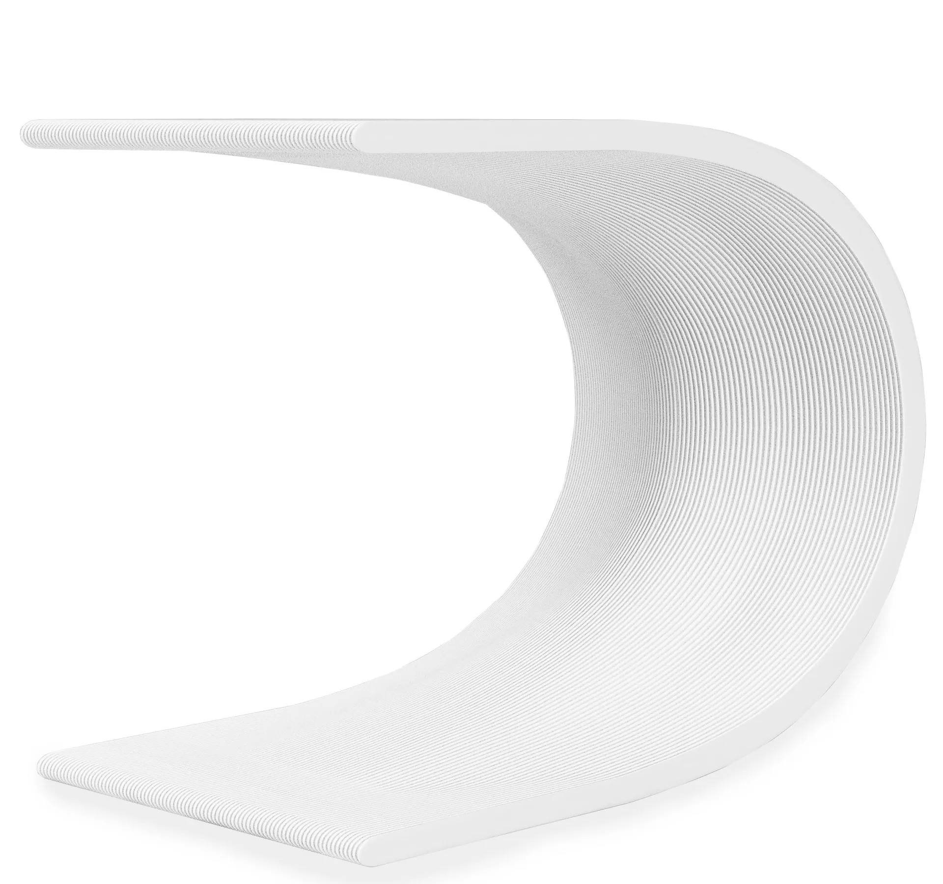 Tangent 14w 24d 22h C-Table in White PETG Composite