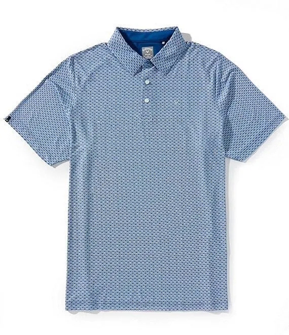 Big & Tall Trademark Printed Short Sleeve Golf Polo Shirt