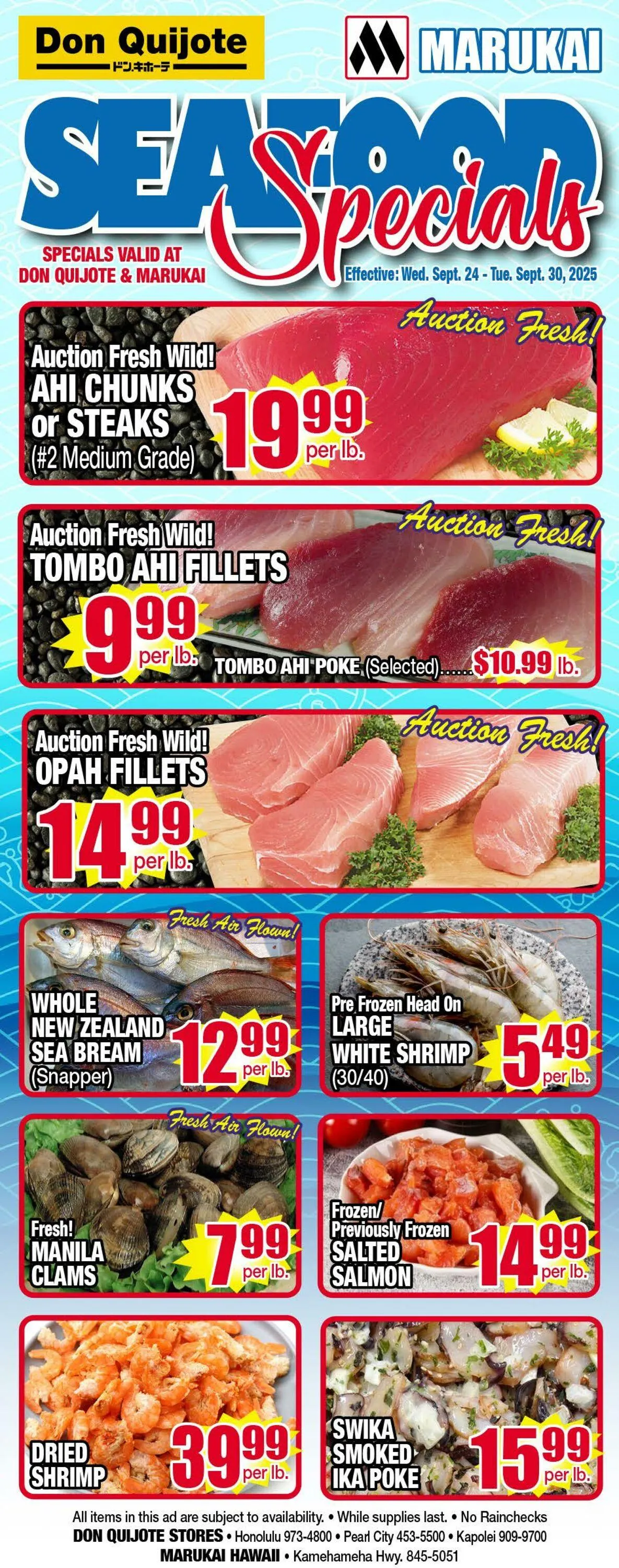Weekly ad Don Quijote Hawaii from September 24 to September 30 2025 - Page 1
