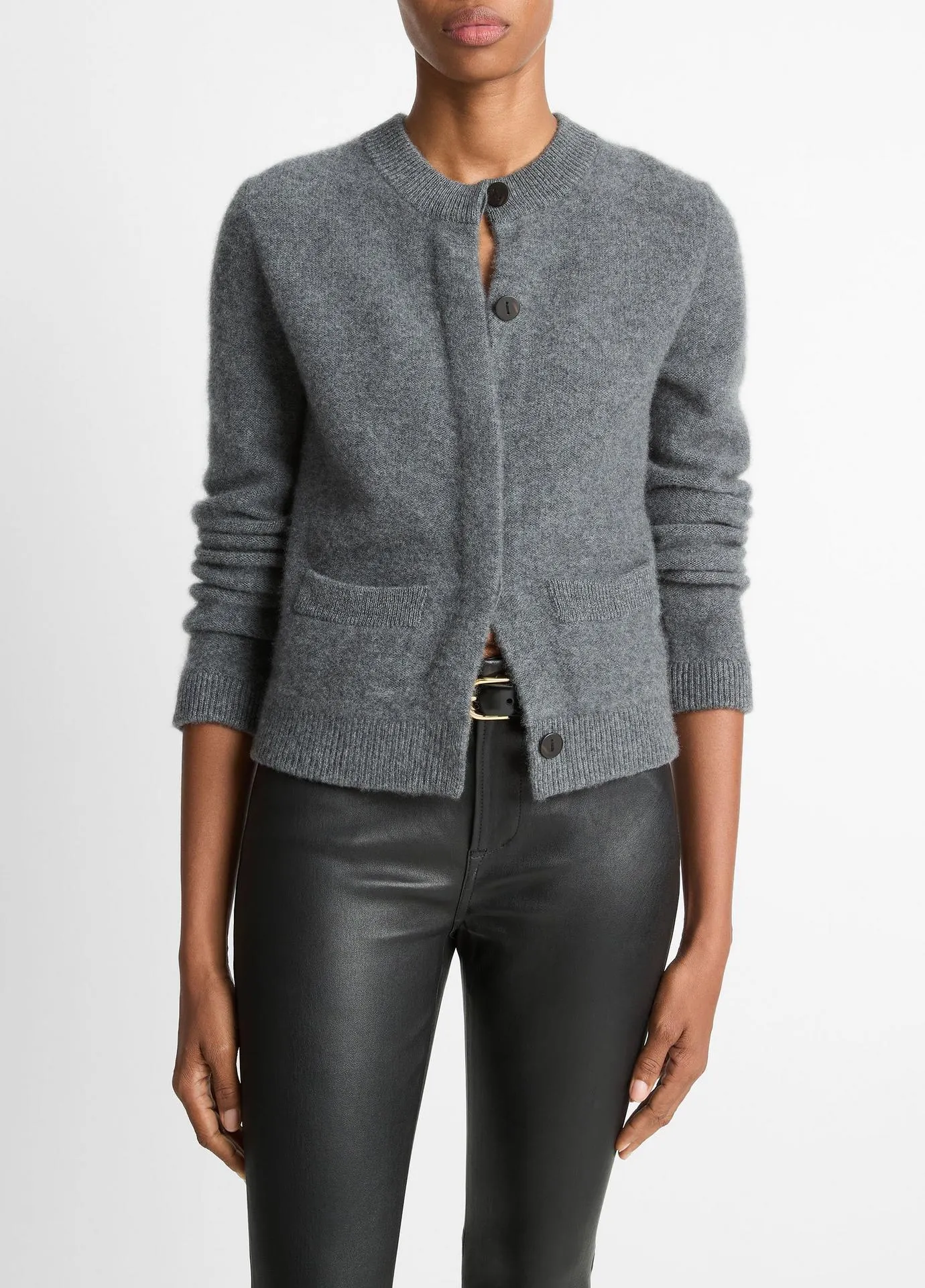 Plush Cashmere Shrunken Cardigan