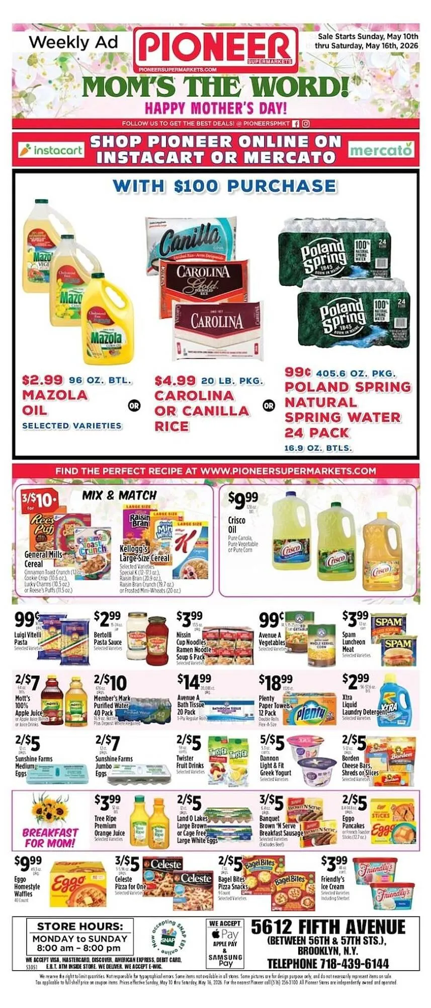 Weekly ad Pioneer Supermarkets weekly ad from May 10 to May 16 2026 - Page 1