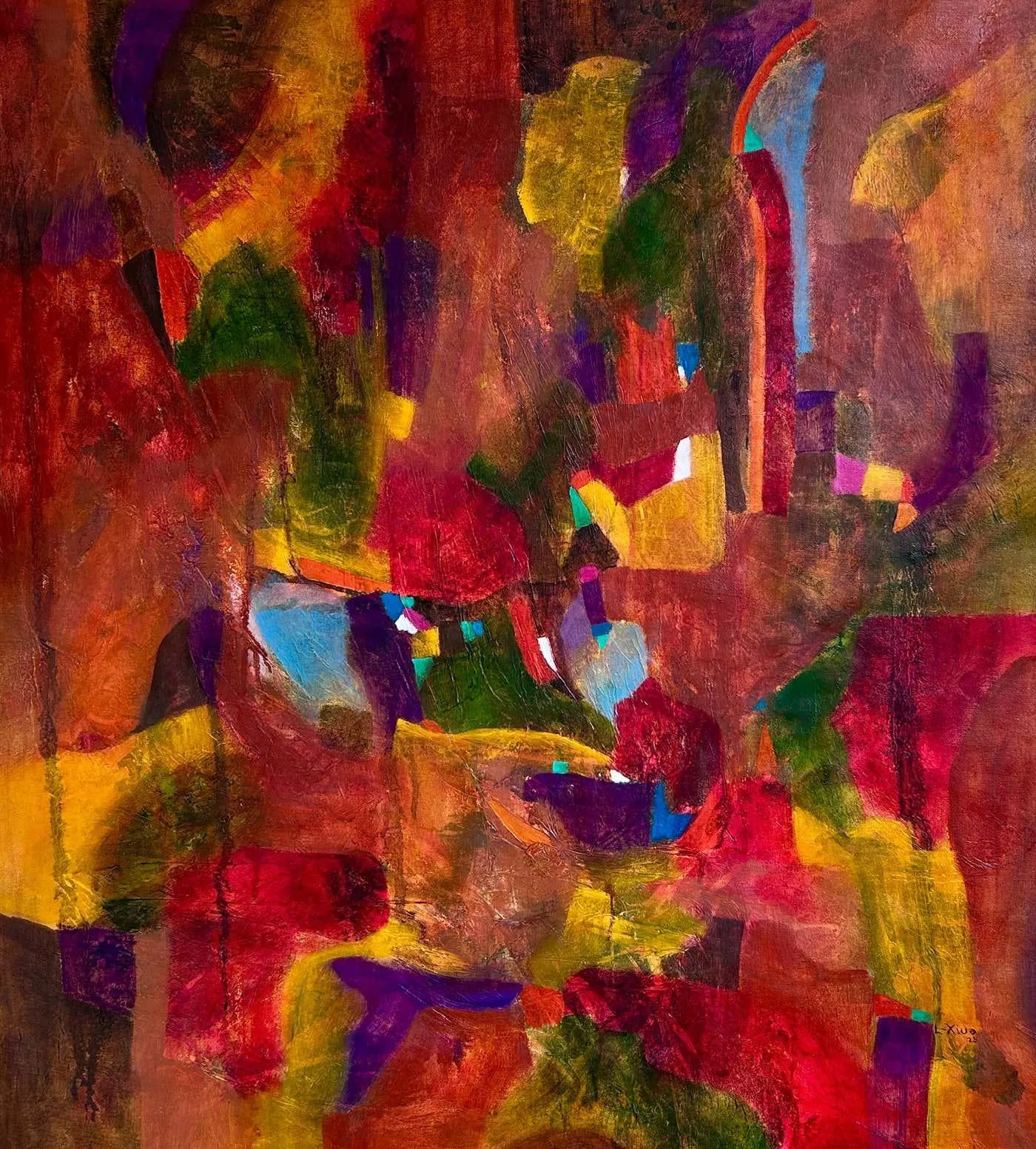 Luis Alexander Rodríguez (Ie-Xiua) Contemporary Abstract - Oil On Canvas. "Paths of being" 2025