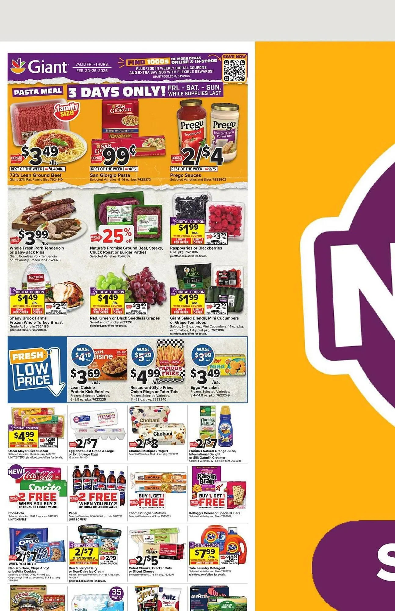 Weekly ad Giant Food weekly ad from February 20 to February 26 2026 - Page 1