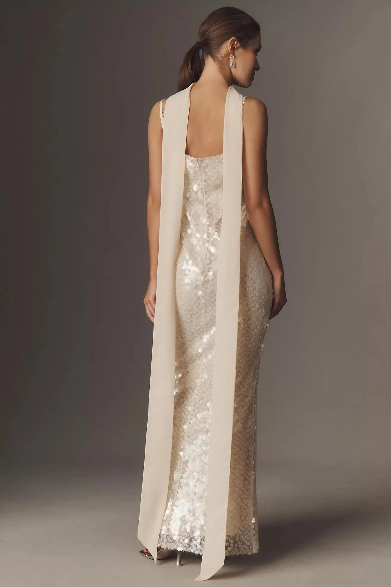 Mare Mare Liquid Sequin Column Maxi Dress