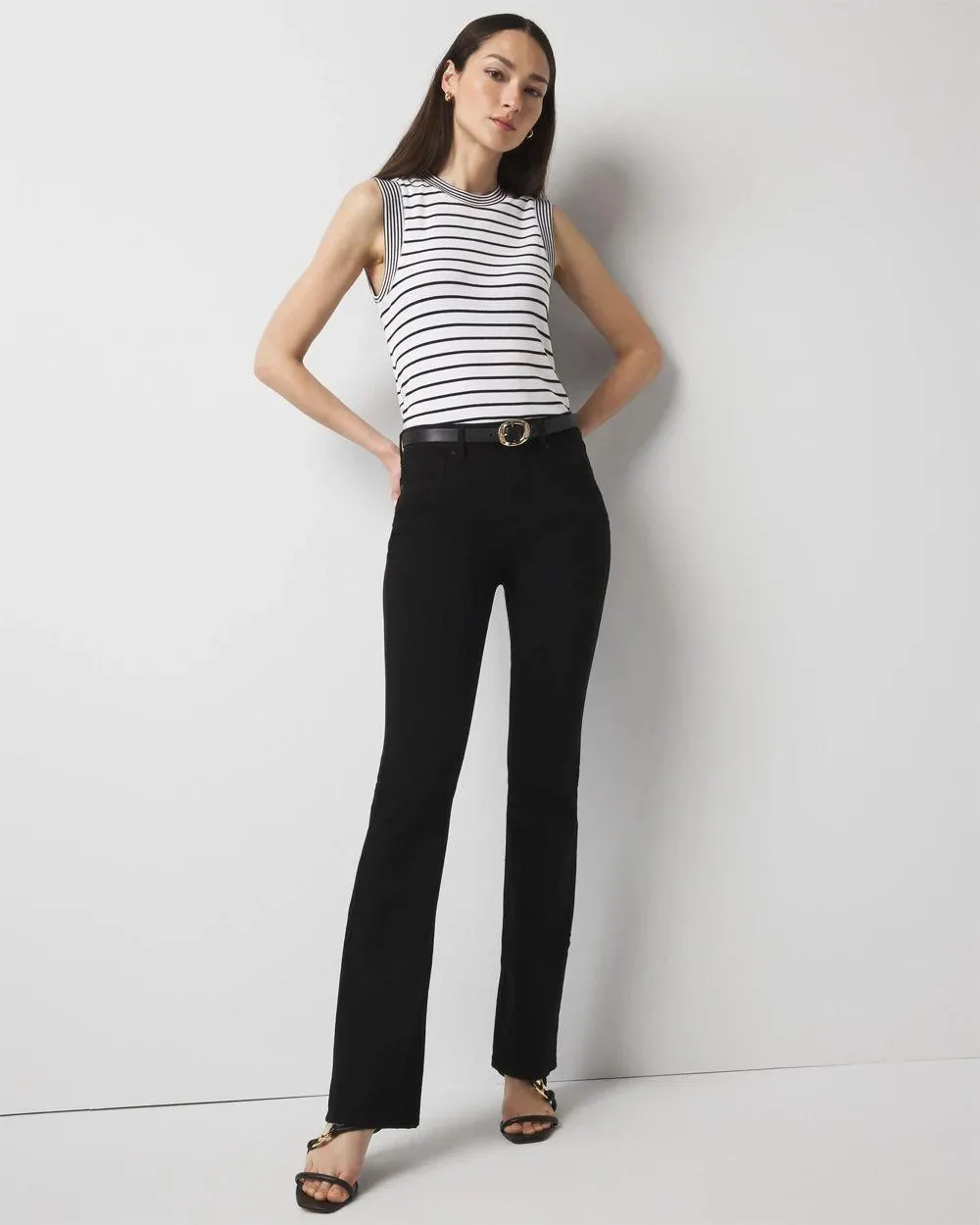 High-Rise Skinny Flare Jeans