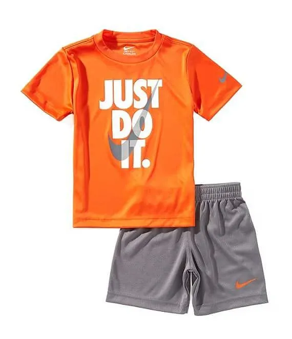 Little Boys Short Sleeve JDI Swoosh T-Shirt & Short Set