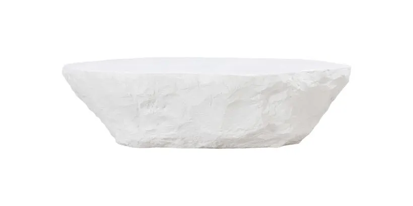 Lush White Microciment Coffee Table