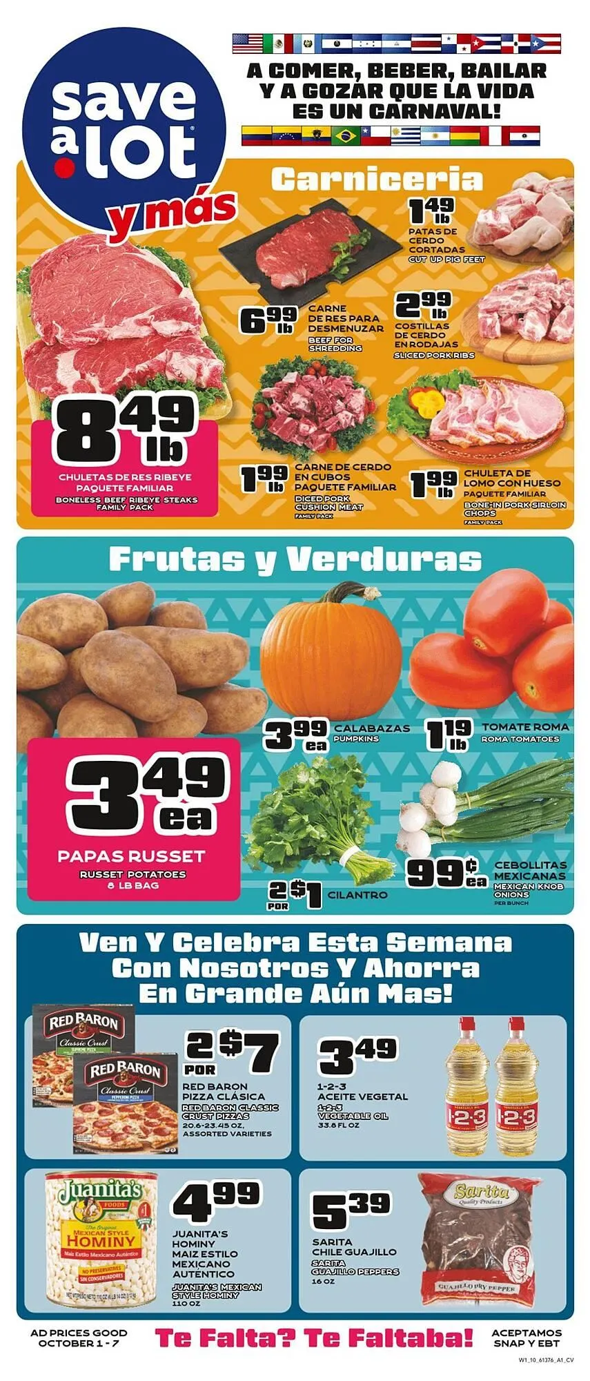 Weekly ad Save a Lot weekly ad from October 1 to October 7 2025 - Page 1