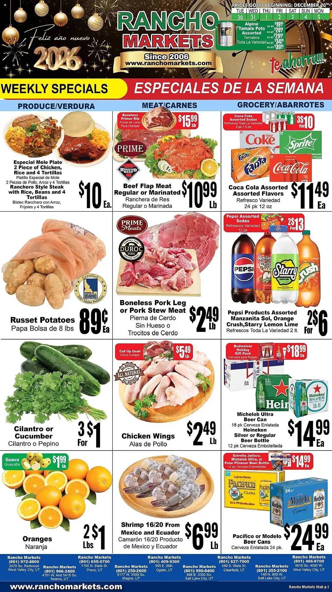 Weekly ad Rancho Markets weekly ad from December 30 to January 6 2026 - Page 1