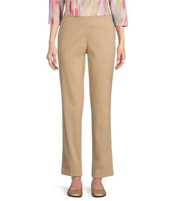 Stretch Pull-On Straight Leg Pants