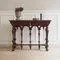 Antique Wilhelminian Style Table with Turned Columns, 1890s