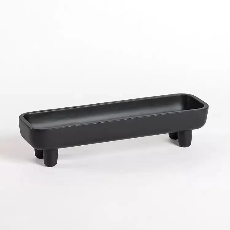Black Trough with Legs, 21.5 in.