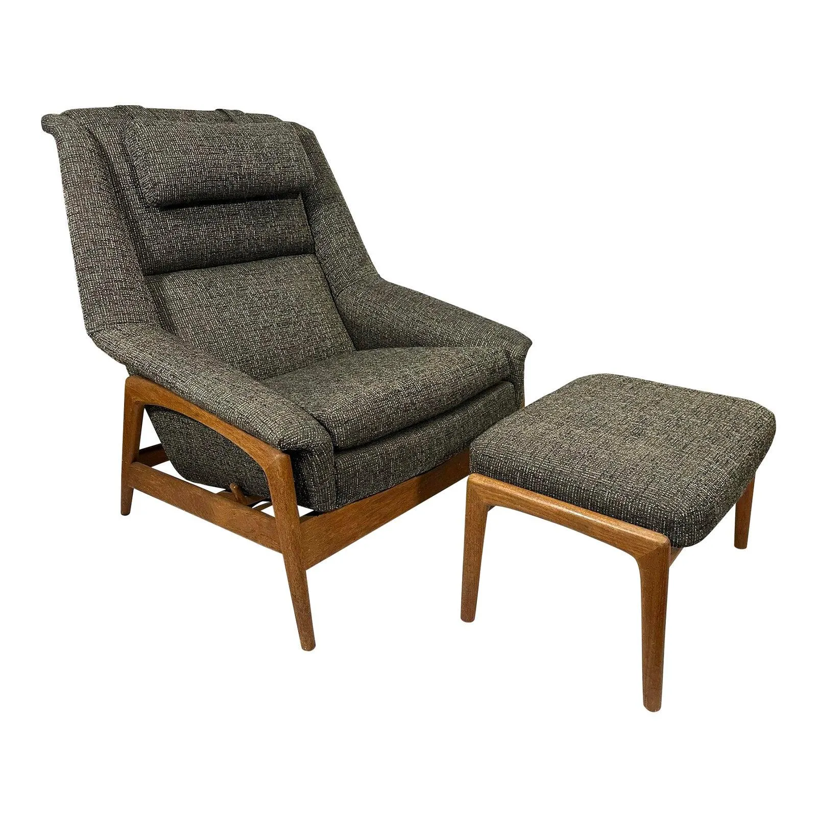 1960s Lounge Chair and Ottoman by Folke Ohlsson for Dux 'Profil' Model