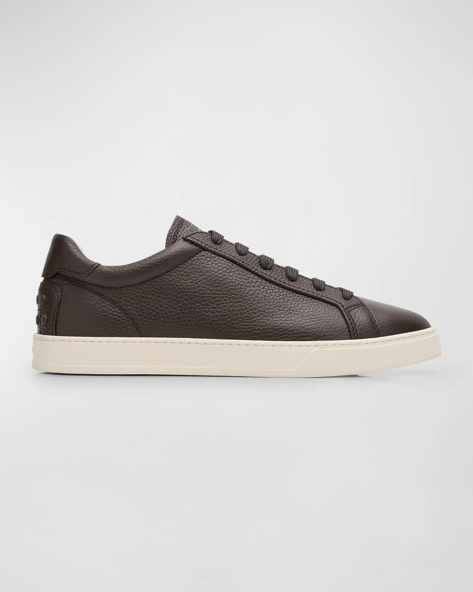 Men's Grained Leather Low-Top Sneakers