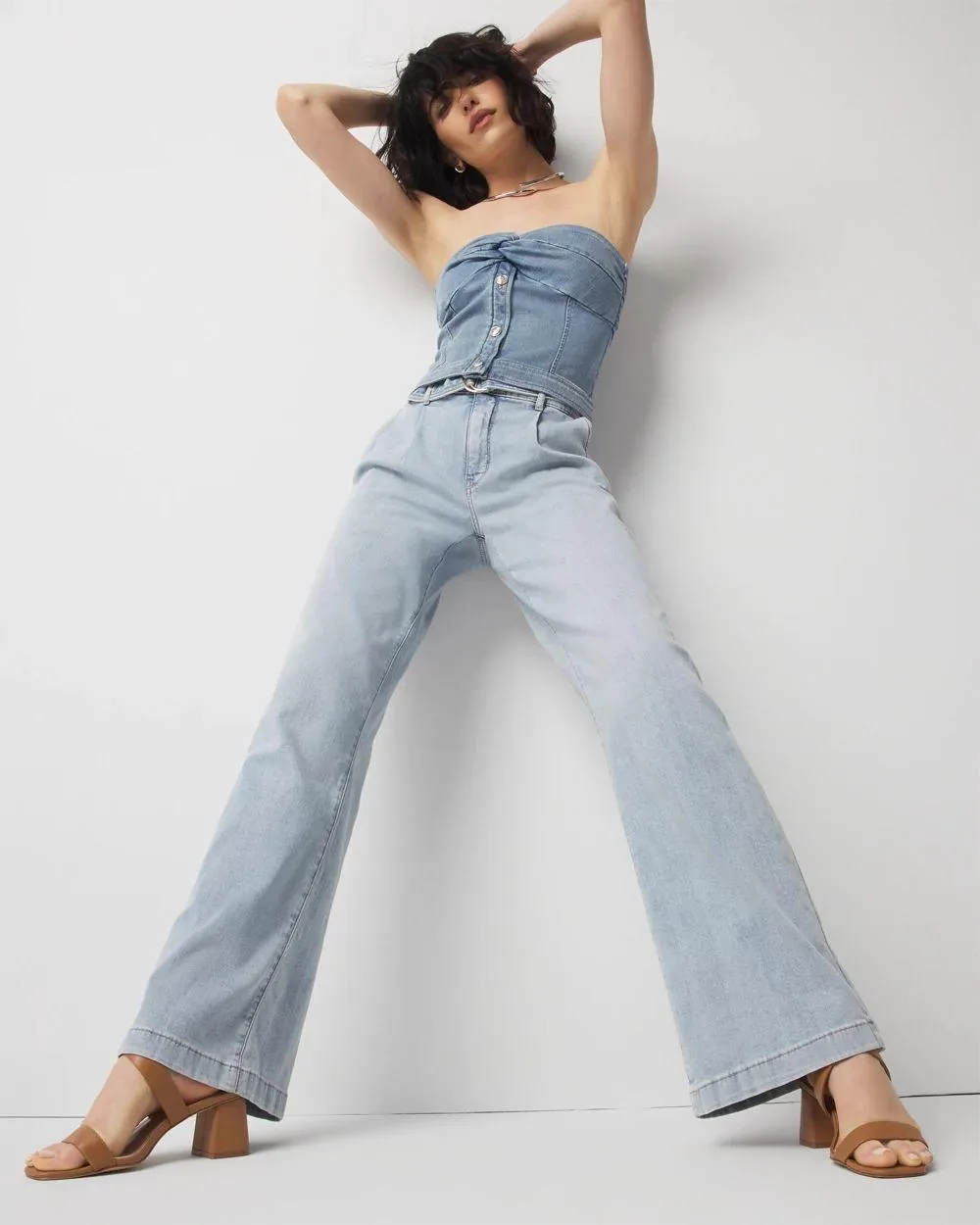 High-Rise Pleated Trouser Jean