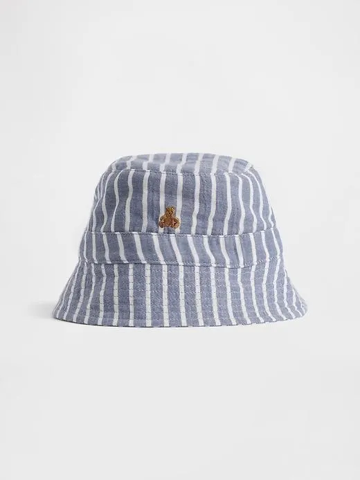 Baby Cotton Gauze Stripe Bucket Hat