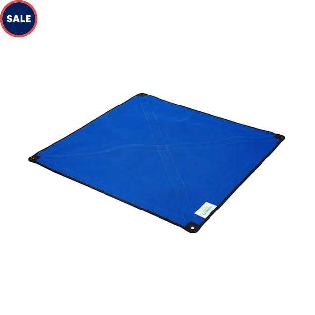 Coolaroo Aquatic Blue On the Go Elevated Pet Bed Replacement Cover, 30" L X 30" W X 8" H