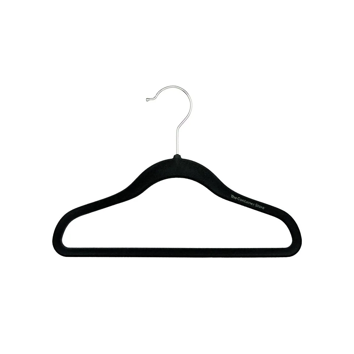 The Container Store Black Kid's Premium Non-Slip Velvet Hangers