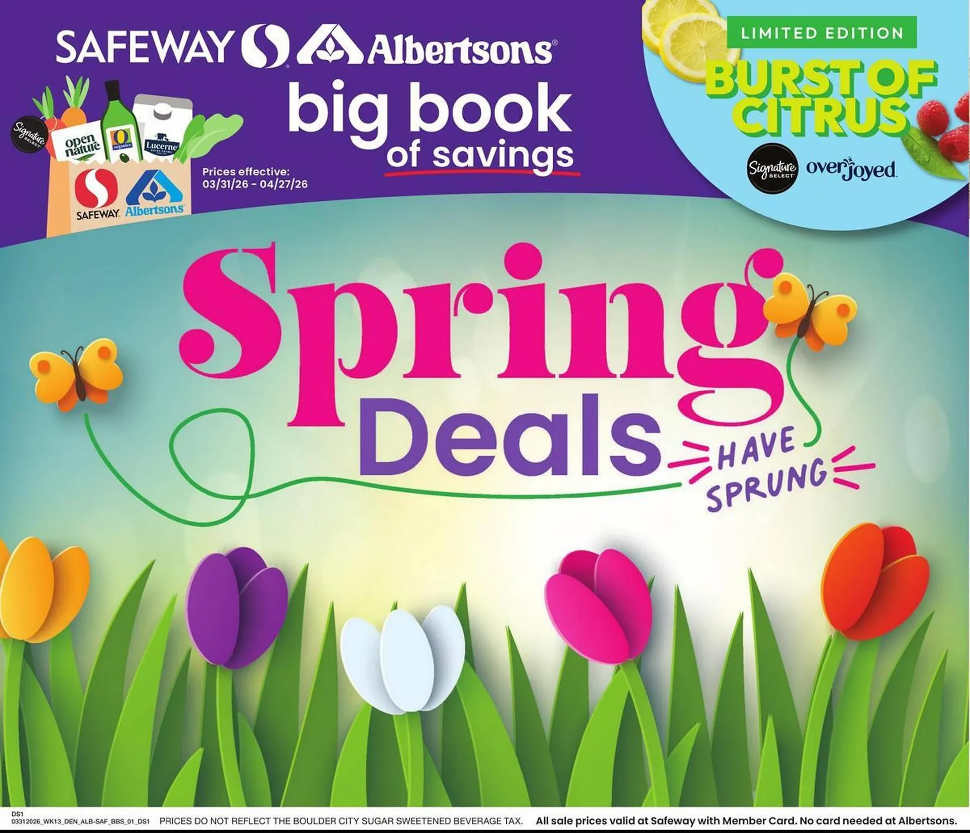 Weekly promotion Safeway weekly ad spanning from March 31 to April 27 2026 - Page 1 for Catalogue 365