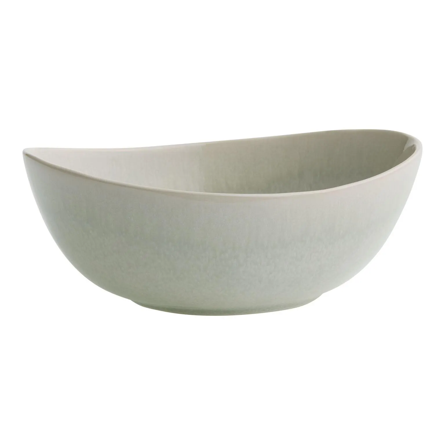Nori Oval Reactive Glaze Low Bowl