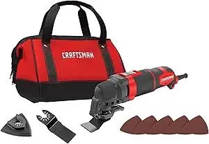 CRAFTSMAN Oscillating Tool, 3-Amp, Includes Universal Tool-free Accessory System, Blades, Sandpaper and Tool Bag, Corded (CMEW401)